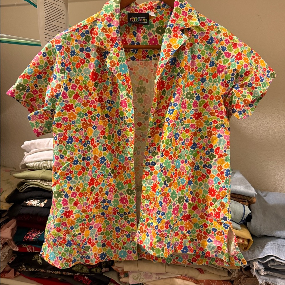 Big Bud Press Colorful Floral Button Down Shirt